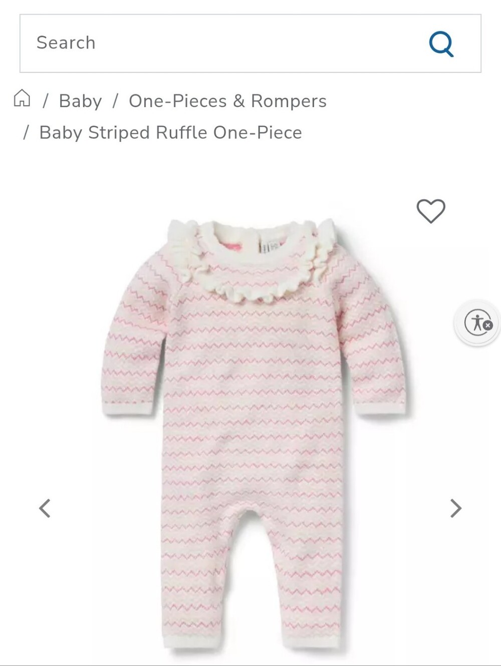 Janie and Jack Fairy Dust Pink Striped Ruffle One-Piece